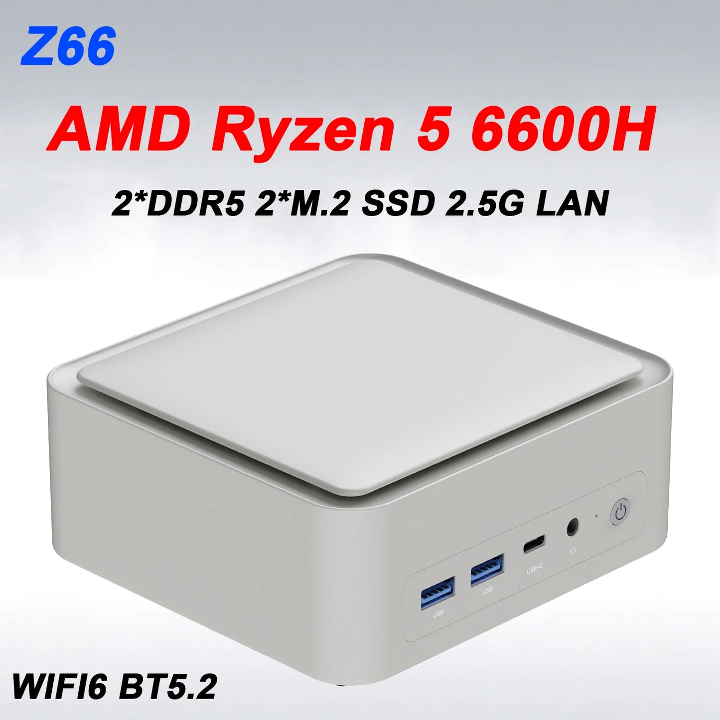 Compact Barebone Ryzen 5 6600H Mini Desktop