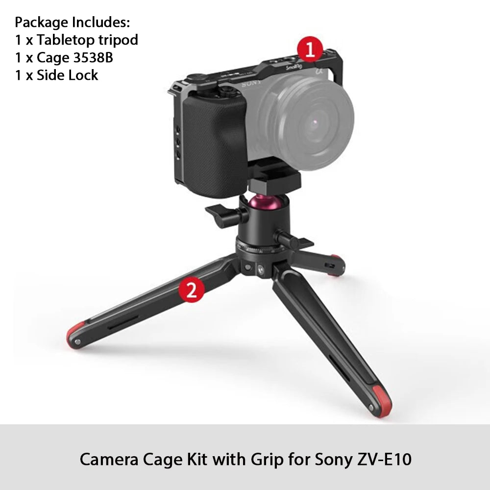 Camera Cage Kit with Grip for Sony ZV-E10