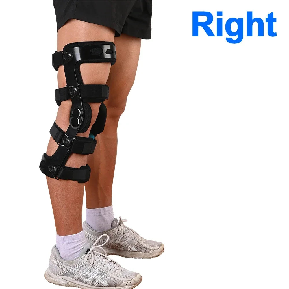 Hinged Knee Brace Right Leg Support for Sports Injuries