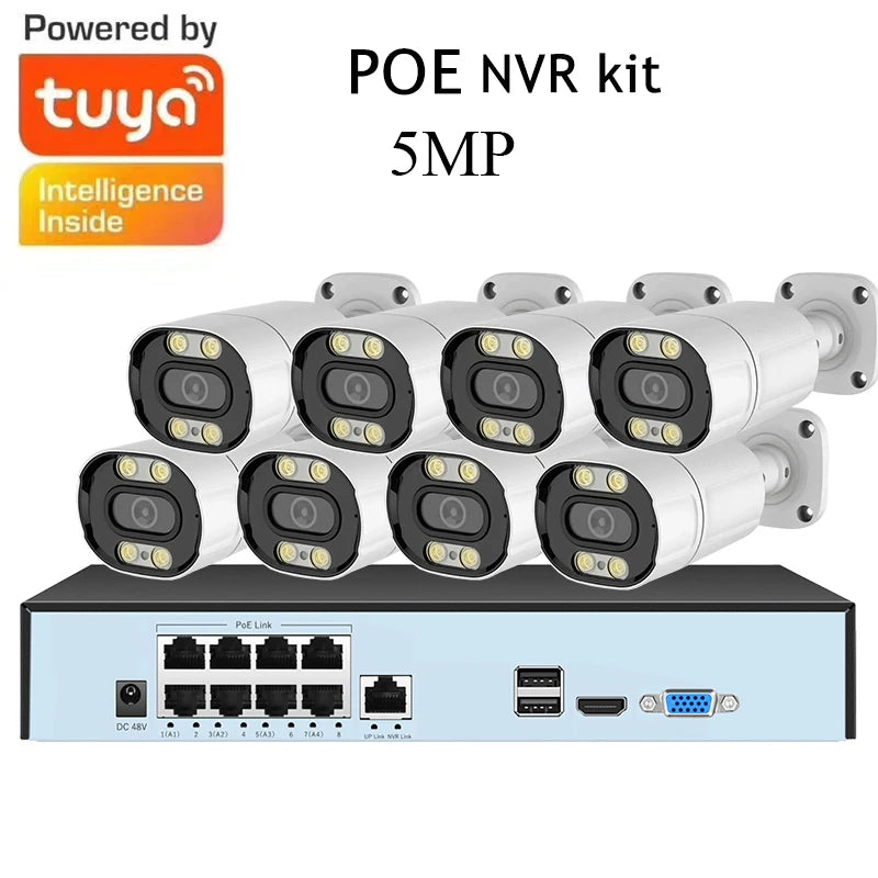 8-Camera 5MP 8CH POE Surveillance System