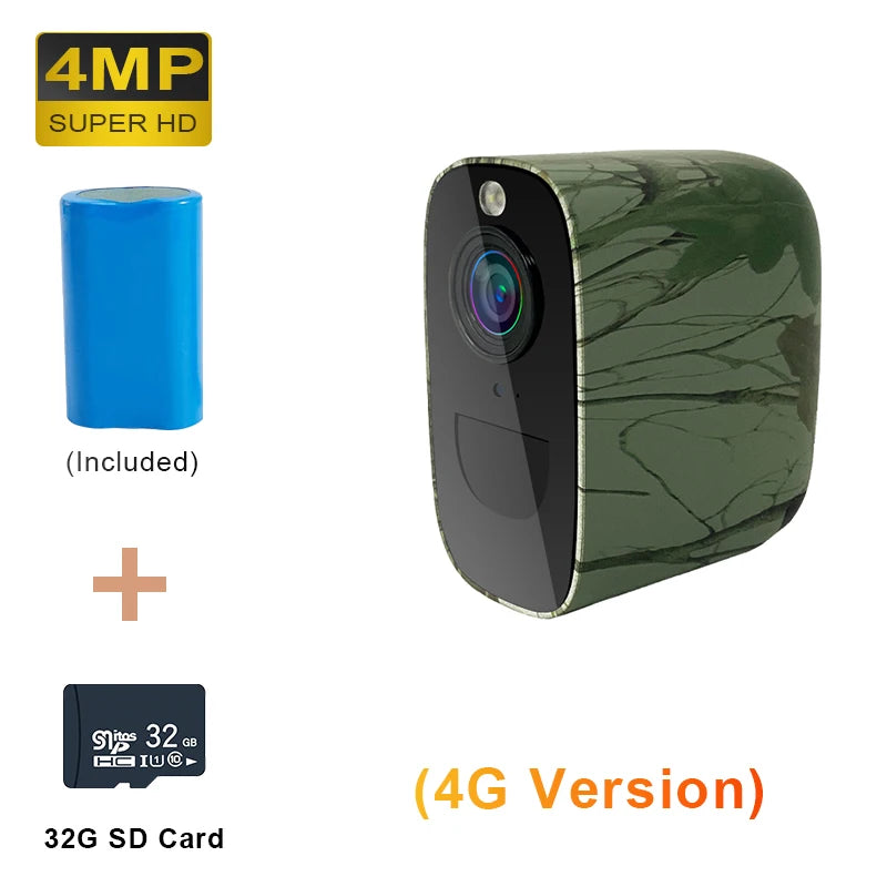 Battery-Powered 4G Outdoor CCTV Camera 32GB