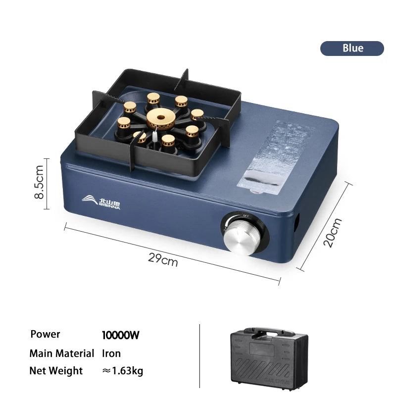 9-Core Camping Gas Stove 10000W High Power Burner