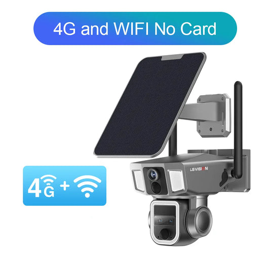 Outdoor 6K 2in1 Solar CCTV Camera 12MP 4G WiFi