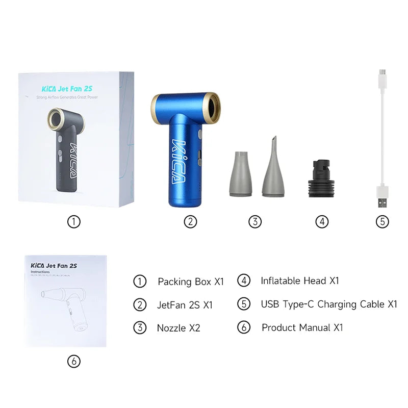 Portable Cordless Electric Air Blower with Cleaning Kit