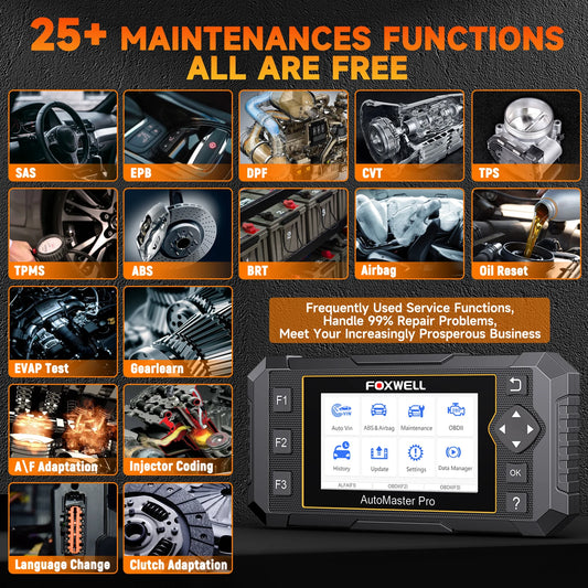 Automotive Code Reader with 25 Maintenance Functions