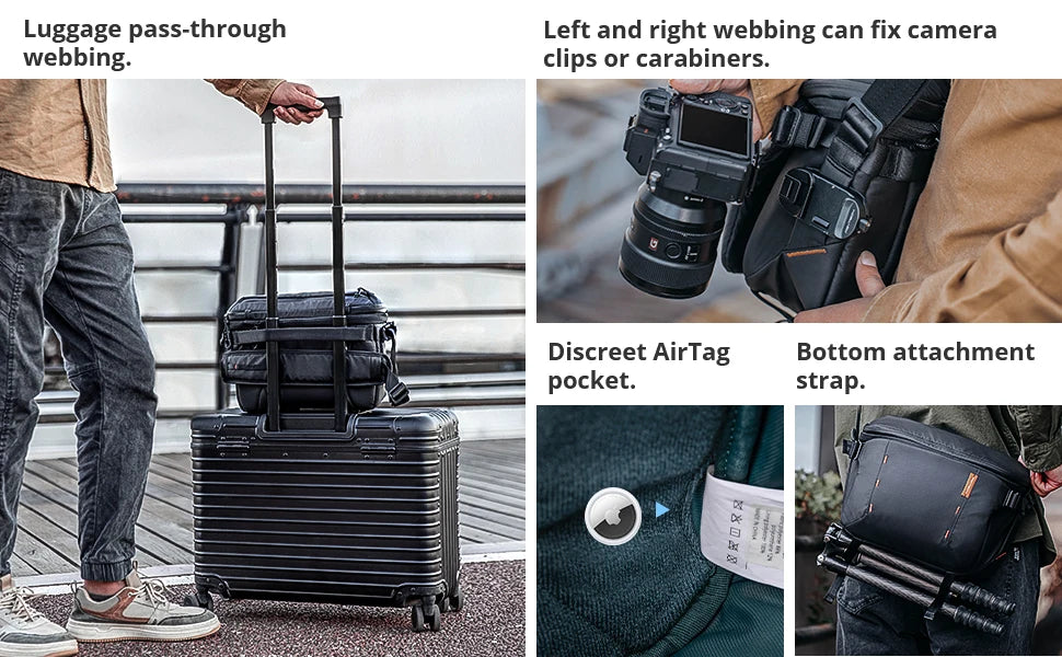 Compact 11L Photography Sling Bag for Travel and Daily Use