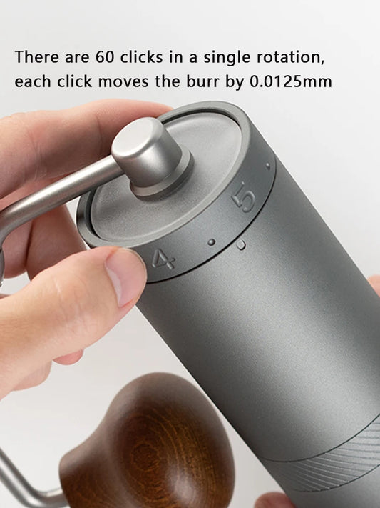 Portable Manual Coffee Grinder with Stainless Burrs
