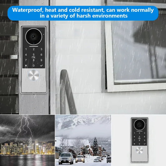 Black Smart 7" Dual Door Video Intercom with Touch Screen