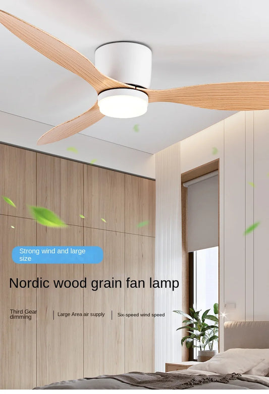 Modern Ceiling Fan Light Flush Mount Smart Bedroom Lighting Fan