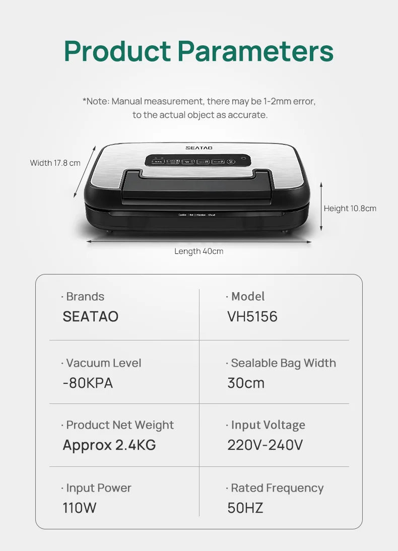 Multifunction Vacuum Packing Machine for Household Use