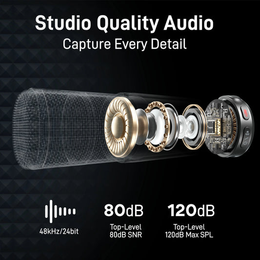 Wireless Lapel Microphone for iPhone with Noise Cancellation