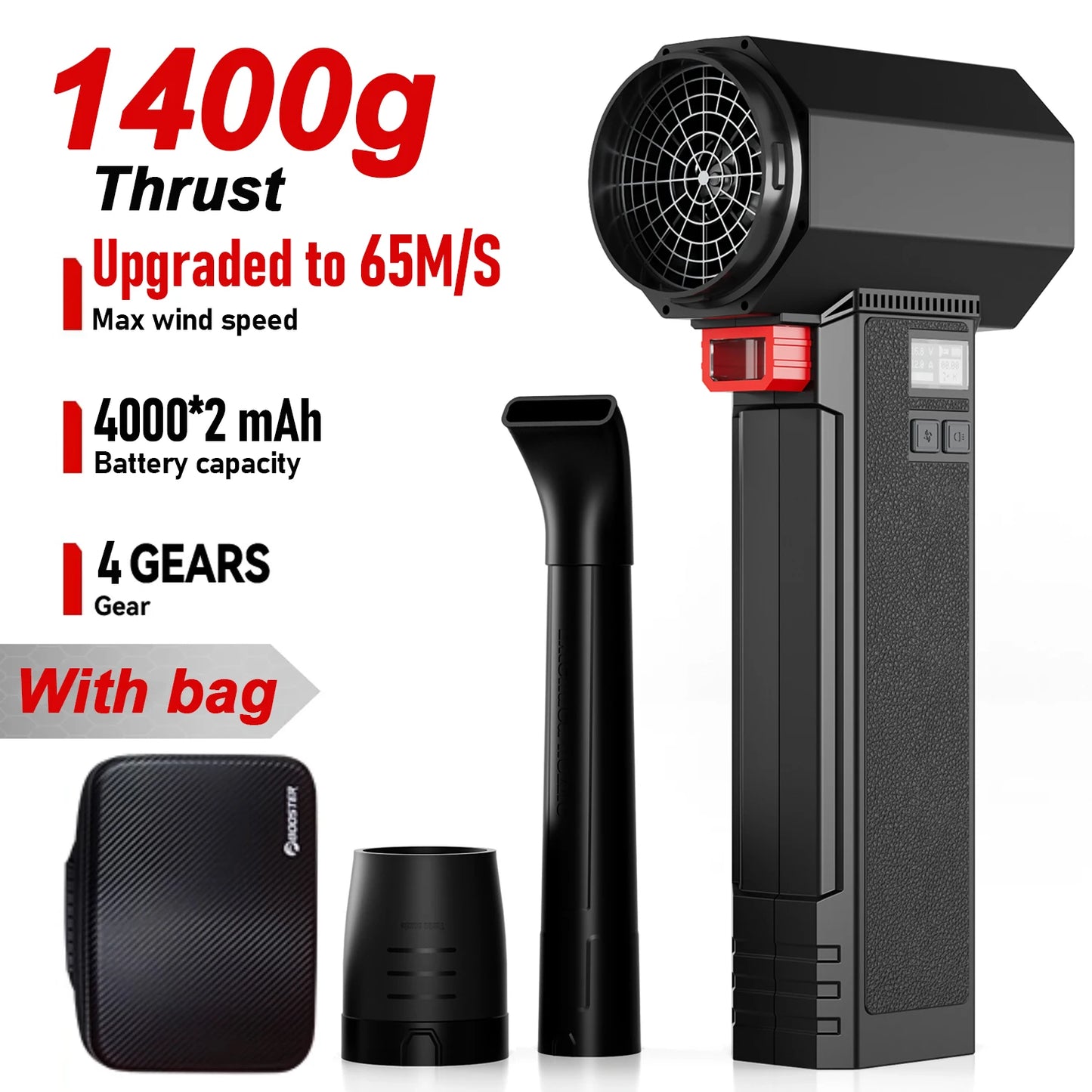 Cordless Turbo Air Blower 64mm 750W 4000mAh Battery