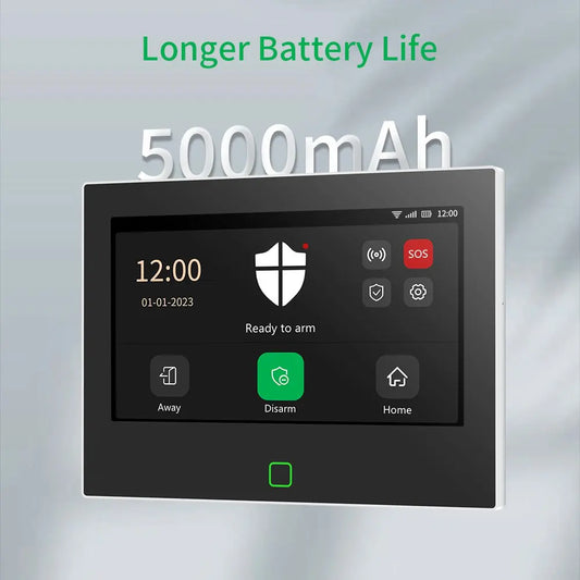 Home Security Alarm Kit 7 Inch Touchscreen with 16 Sensors