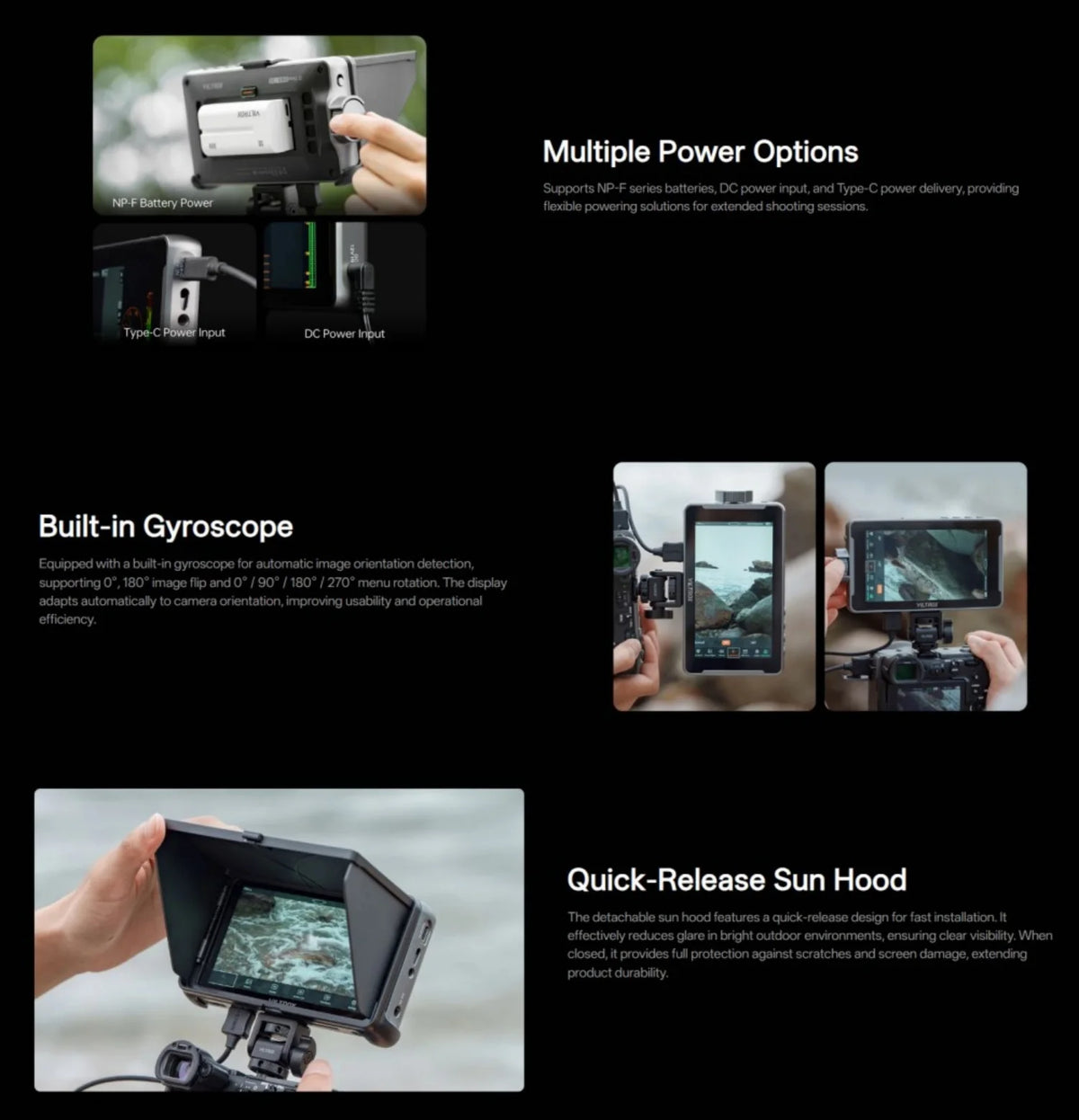 5.5 Inch Portable Touch Screen HD Camera Monitor
