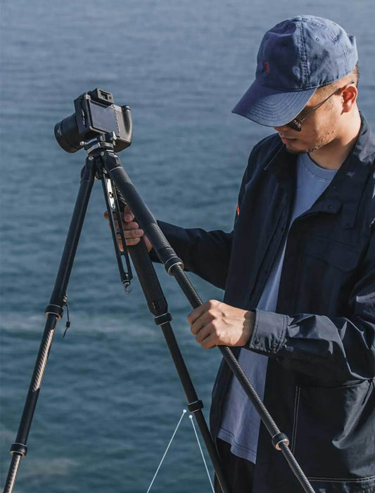 Portable Carbon Fiber Camera Tripod with Quick-Lock System