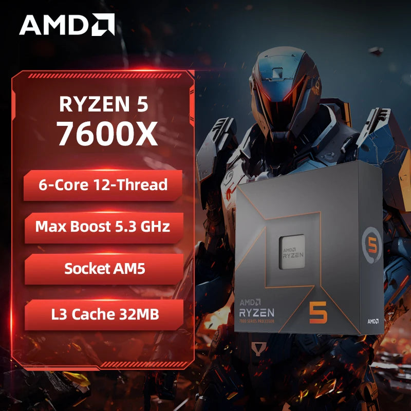 High Performance Gaming CPU Ryzen 5 7600X AM5 Socket