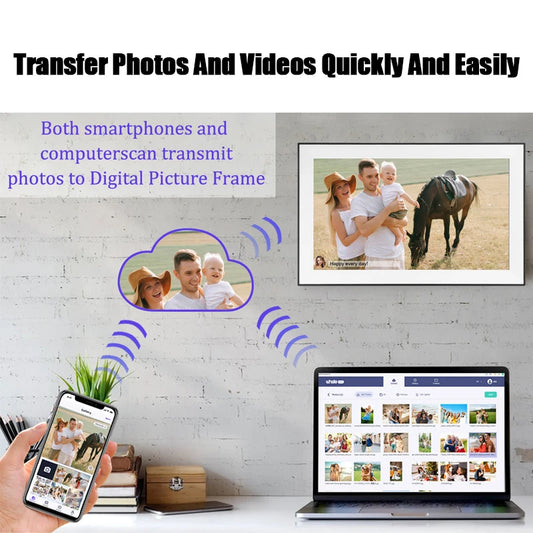 Full HD 15.6 Inch Digital Picture Frame with 32GB Memory