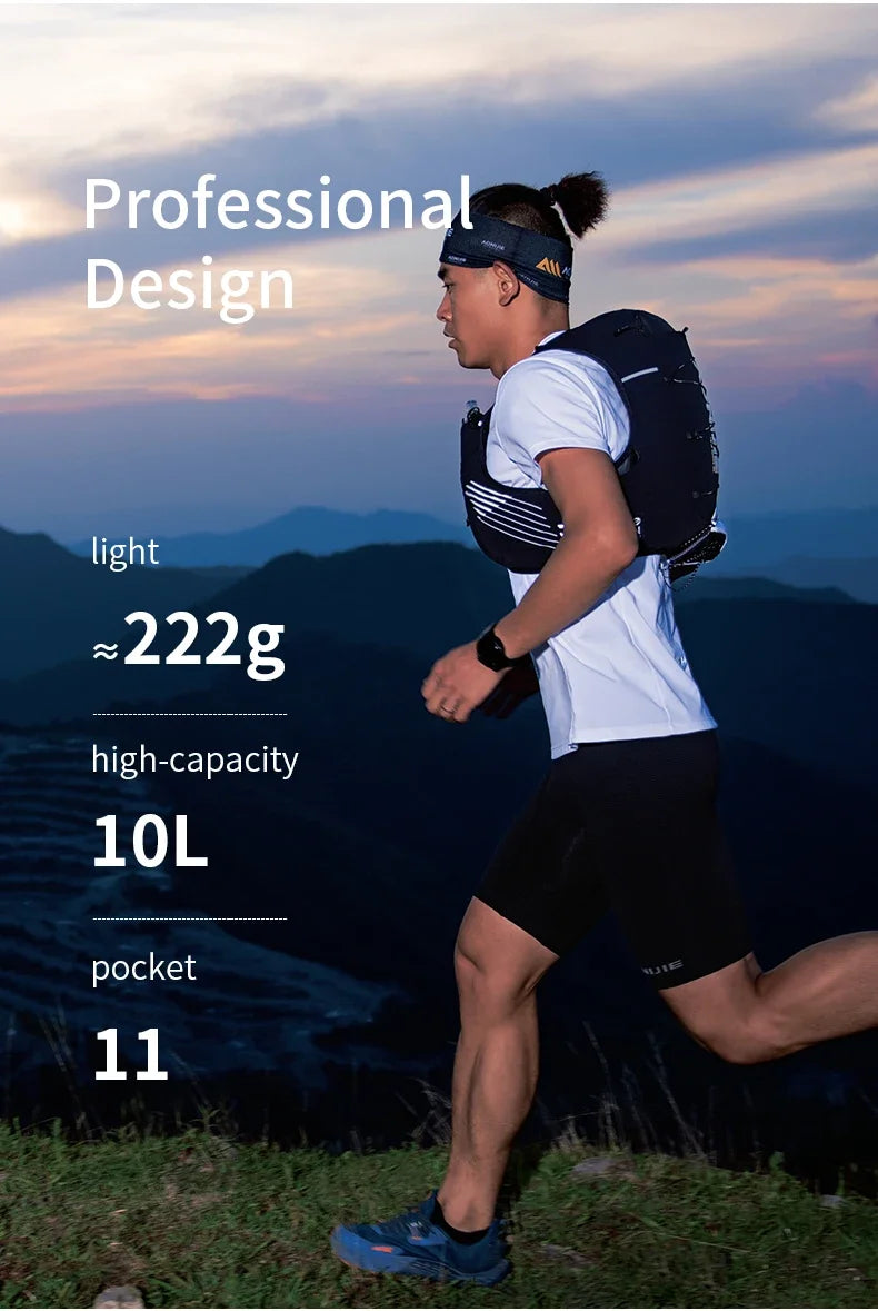 Portable Hydration Backpack 10L Trail Running Hiking Vest