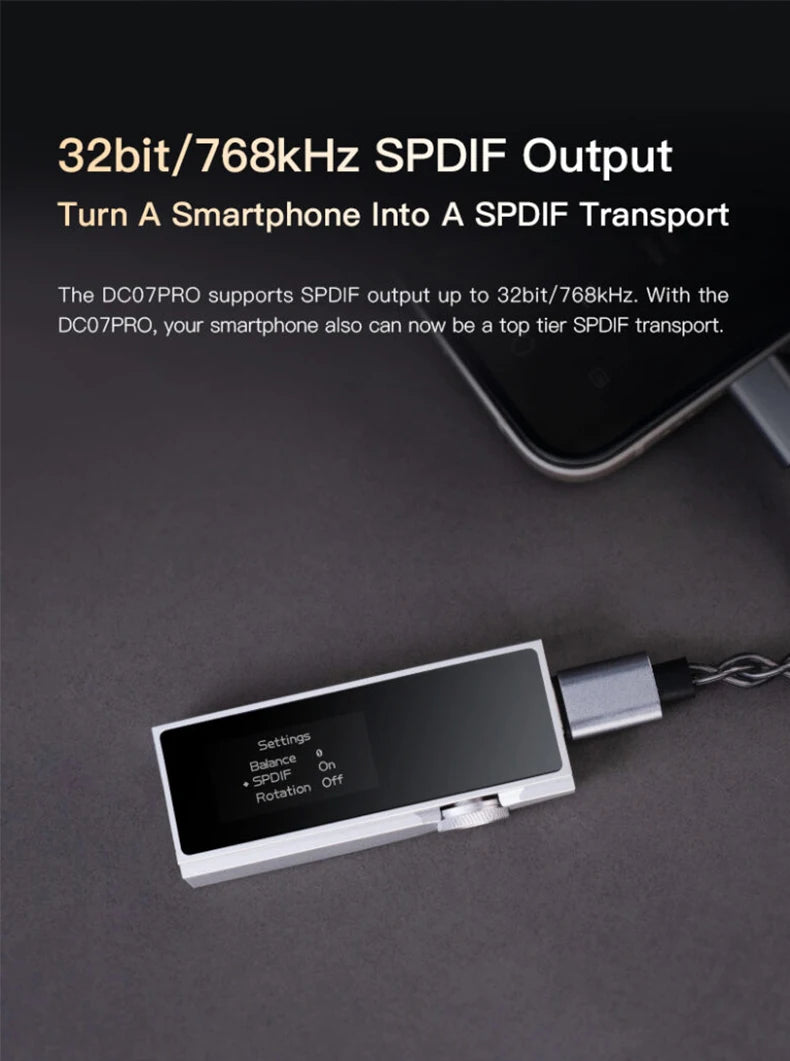 Portable HiFi USB DAC Amplifier 4.4mm Headphone Amp