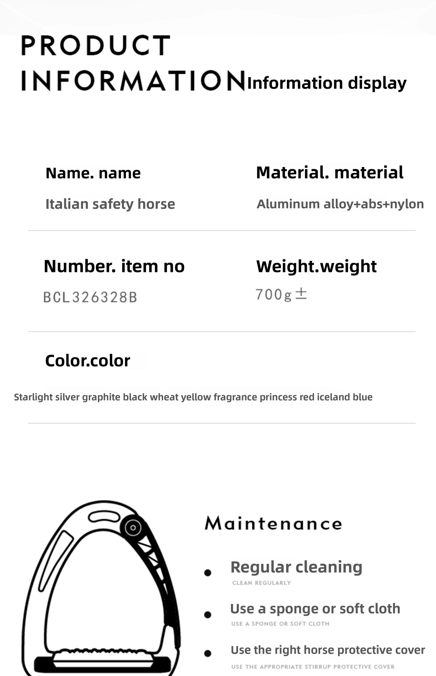 Professional Equestrian Safety Stirrups for Adults & Children