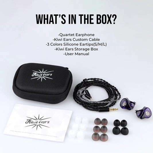 Kiwi Ears Quartet Hybrid In-Ear Monitor HiFi Earbuds