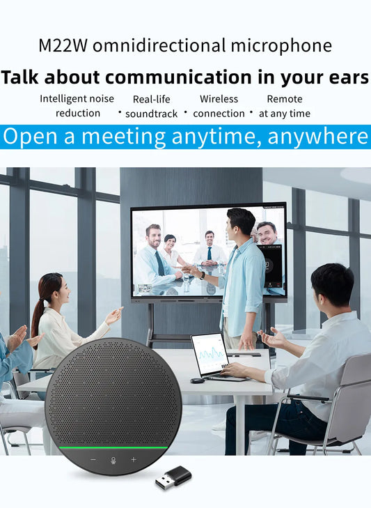 Portable USB Bluetooth Conference Microphone 10M Radius
