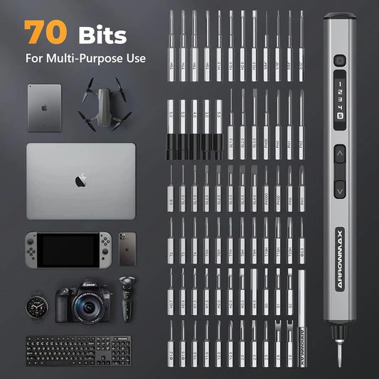 70in1 Cordless Precision Electric Screwdriver Repair Kit