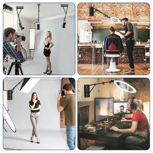 Adjustable LED Ring Light with Wireless Remote and Stand