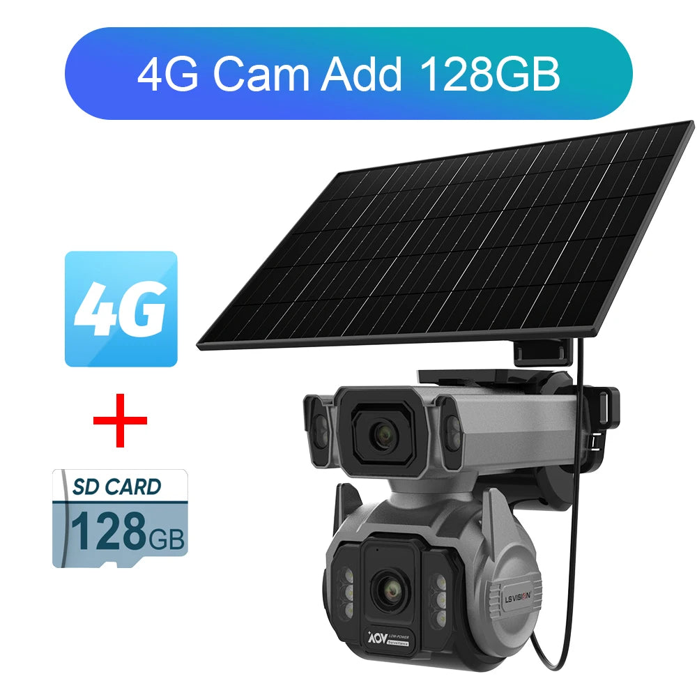 10MP 4G Solar Outdoor Camera 12X Optical Zoom Tracking