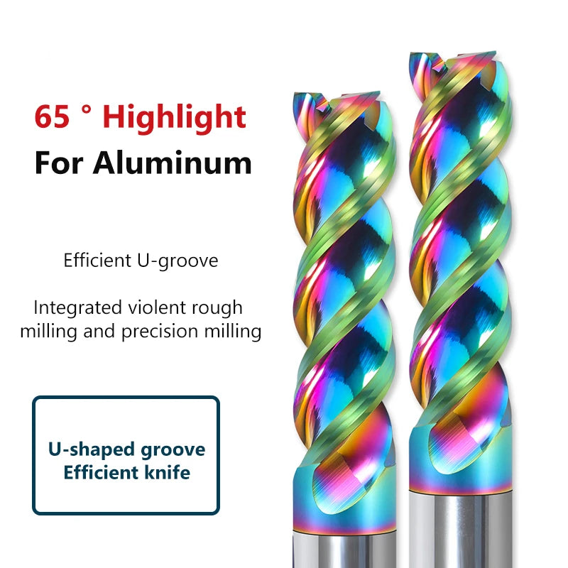 Precision 5mm U-Groove CNC End Mill 5-Pack