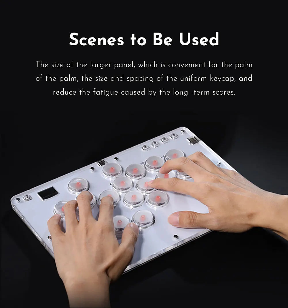 Hautepad T16 Mini Arcade Joystick for PS4/Switch