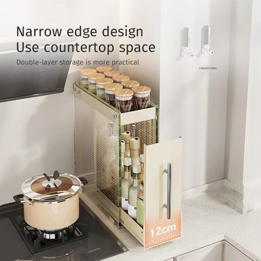 Heavy-Duty 2-Tier Spice & Sauce Storage Rack