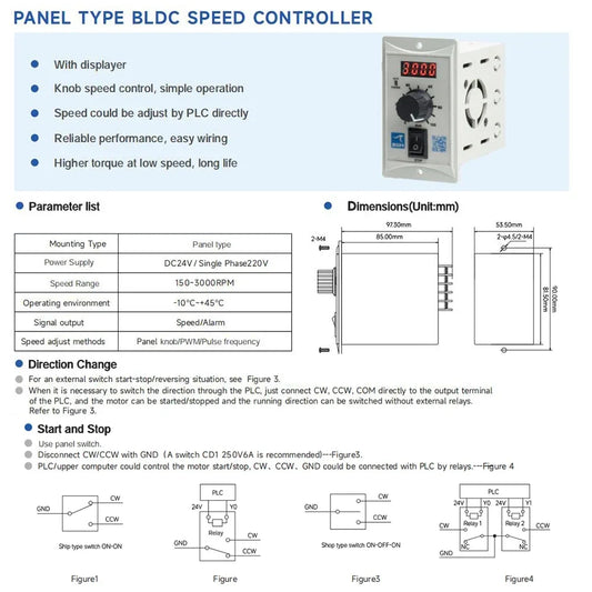 High-Speed 65W Single Shaft Motor Kit 3000RPM