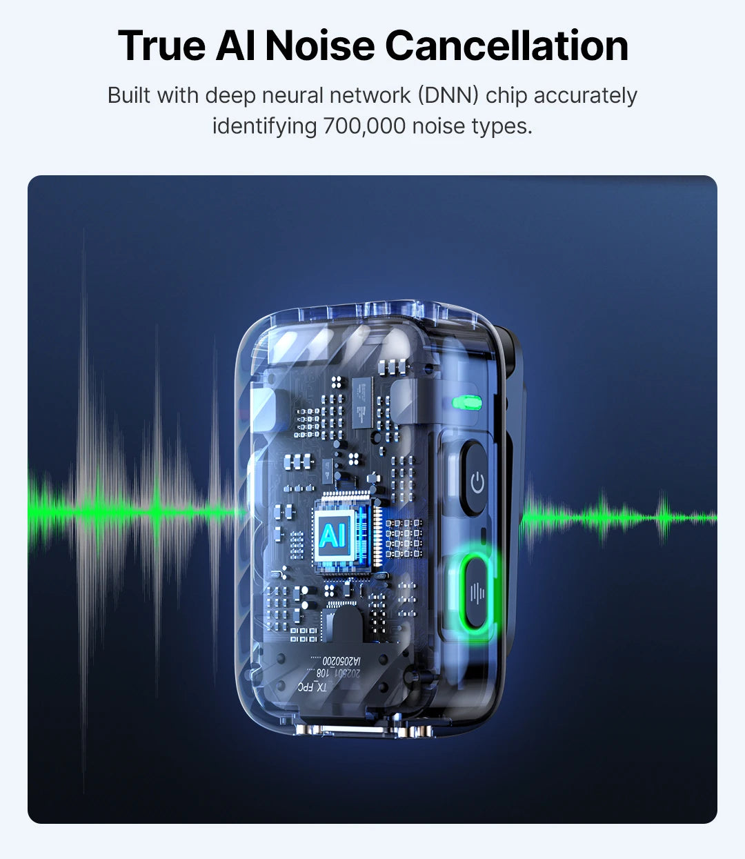 Wireless Lavalier Lapel Microphone for iPhone & Android