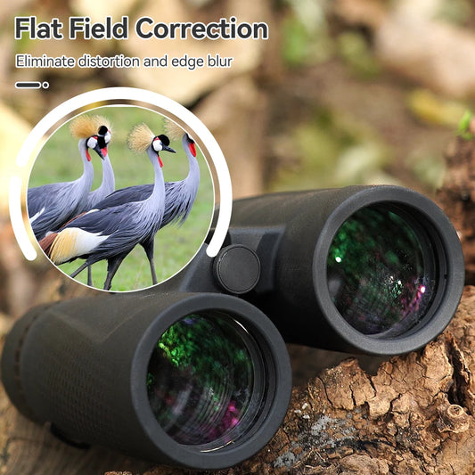 8x42 HD Binoculars with Flat-Field Optics for Outdoor Use