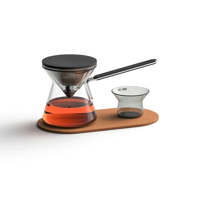 300ml Glass Teapot with Magnetic Tea Infuser and One-Touch Control