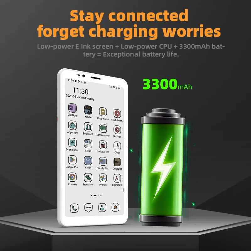 Portable Color E-Ink E-Reader 5.84 Inch Android 14 128GB