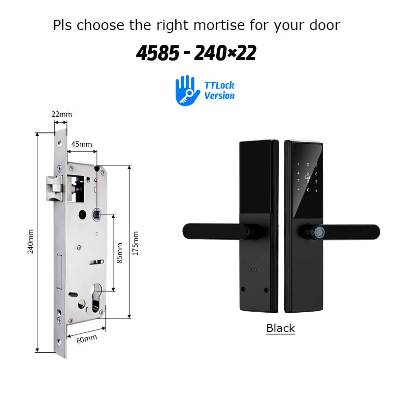 Smart Touchscreen Lock with Fingerprint and App Access