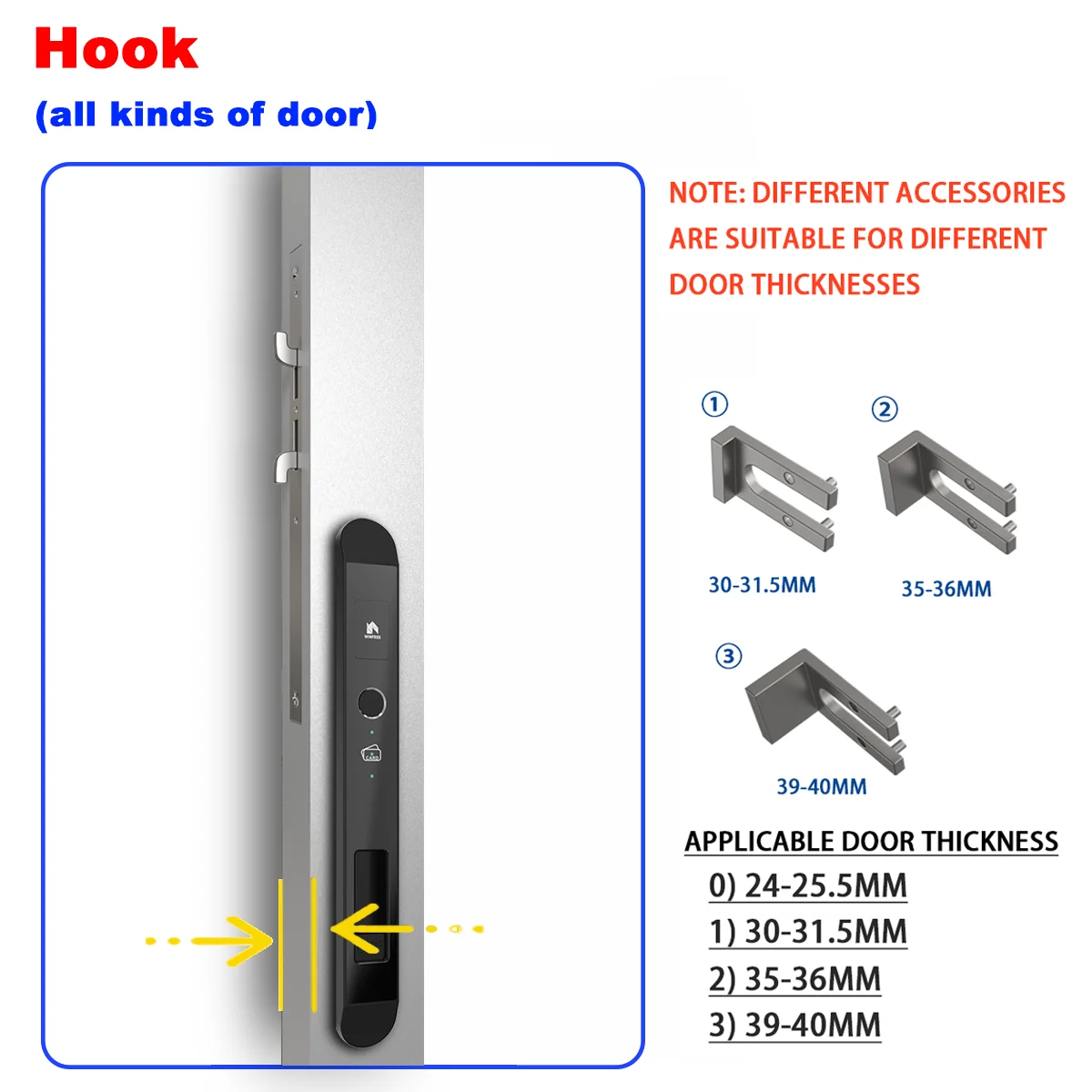 Smart Sliding & Swing Door Lock with Tuya Bluetooth
