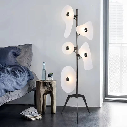 White Floor Lamp H170cm Warm LED Lighting