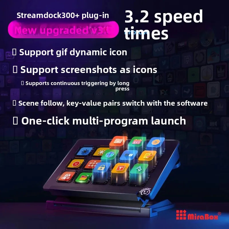 15-Key LCD Streaming Control Pad with Custom Buttons