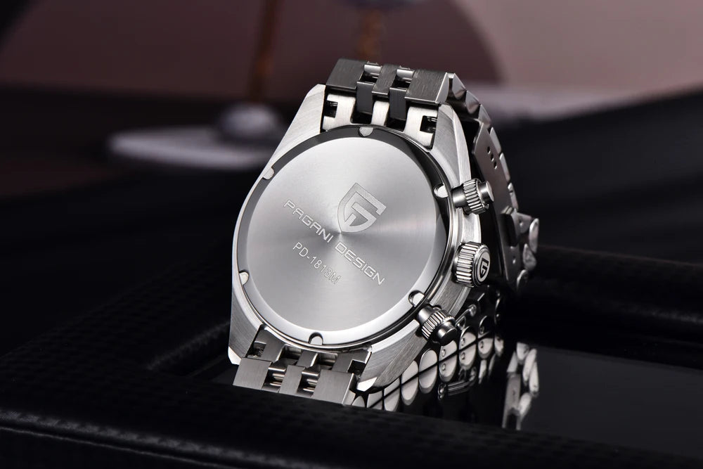 Blue Chronograph Men’s Watch with Sapphire Glass and Ceramic Bezel