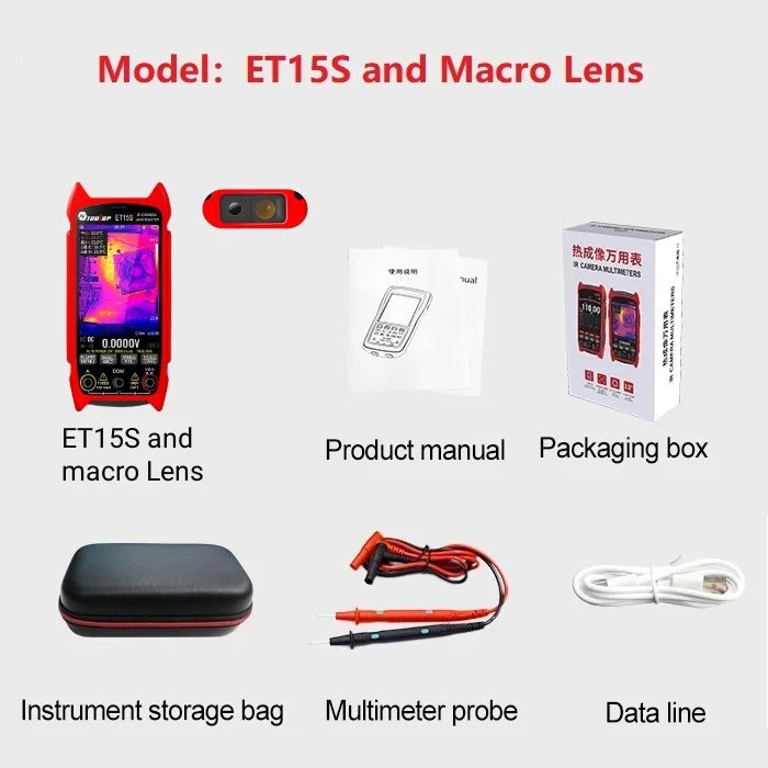Thermal Imaging Multimeter Kit with Macro Lens Attachment