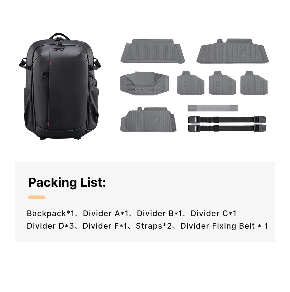 Large Capacity Photography Travel Backpack 22L Waterproof