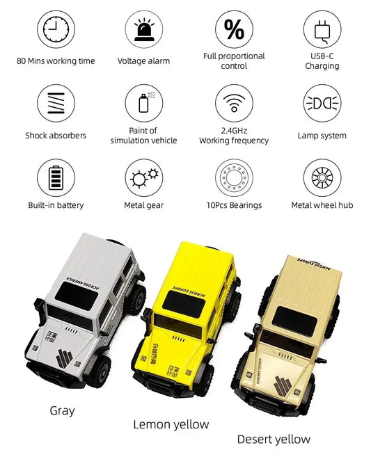 Mini 4WD RC Rock Crawler 1:43 RTR Desert