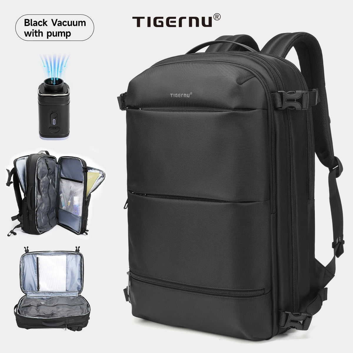 Electric Pump Vacuum Travel Backpack for 17” Laptop