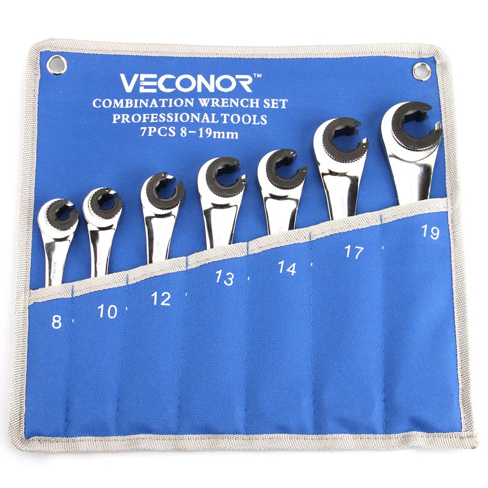 7-Piece Ratchet Flare Nut Wrench Set Multitools