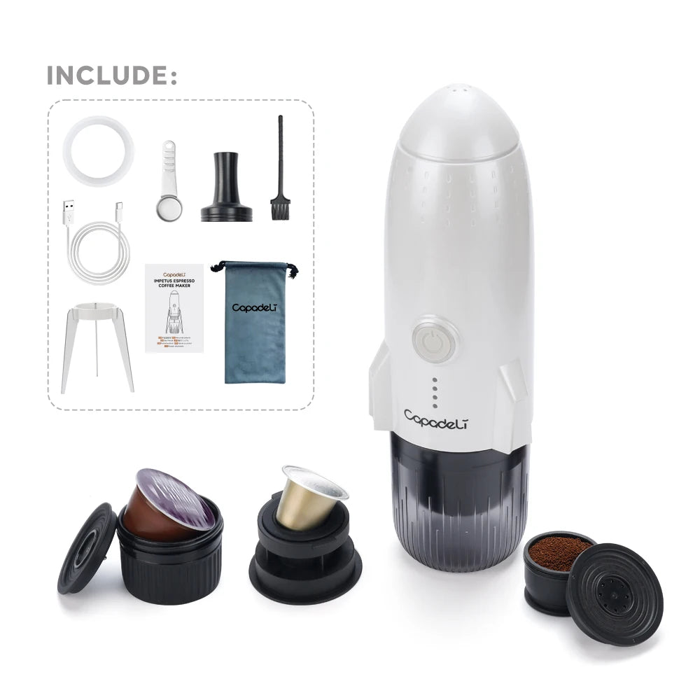 Compact Espresso Maker for Camping and Travel Use