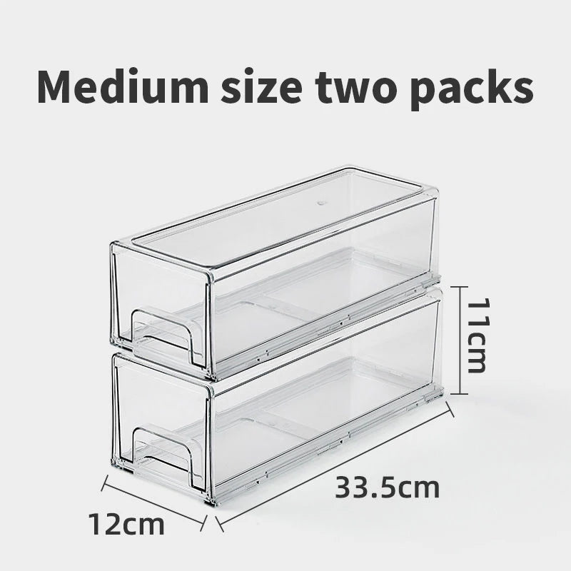 Clear Multi-Layer Medicine Storage Box DIY Stackable Design