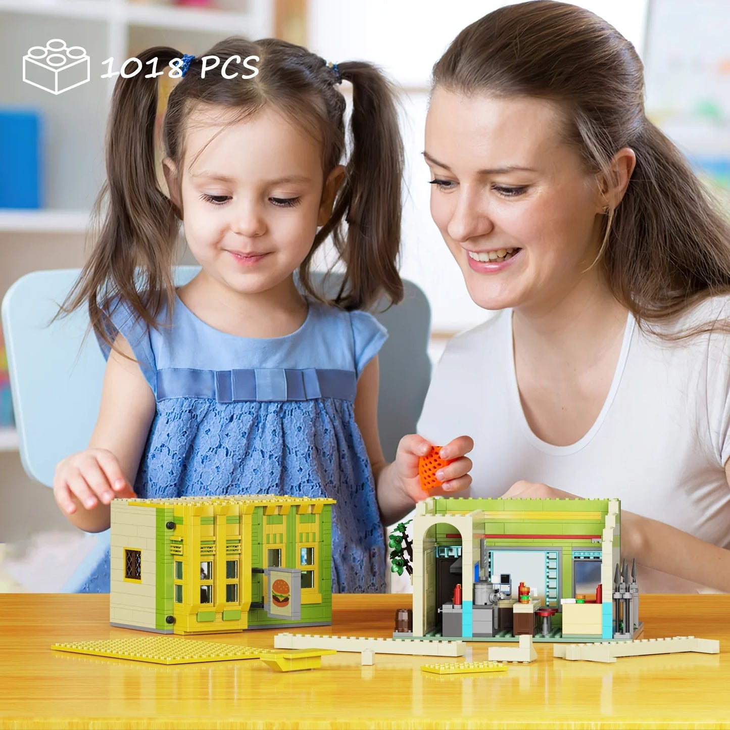 1018-Piece Street View Burgers Store Block Set